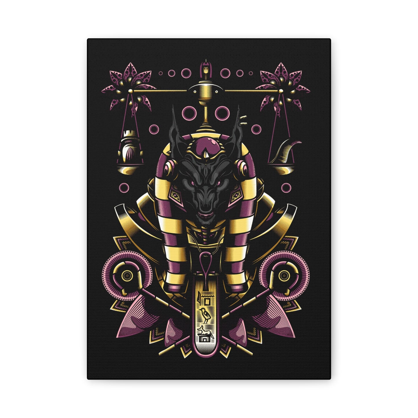 Egyptian Anubis Canvas Art - Mystical Home Decor - CreativeRino