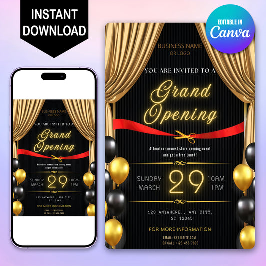 Grand Opening Invitation Template - CreativeRino
