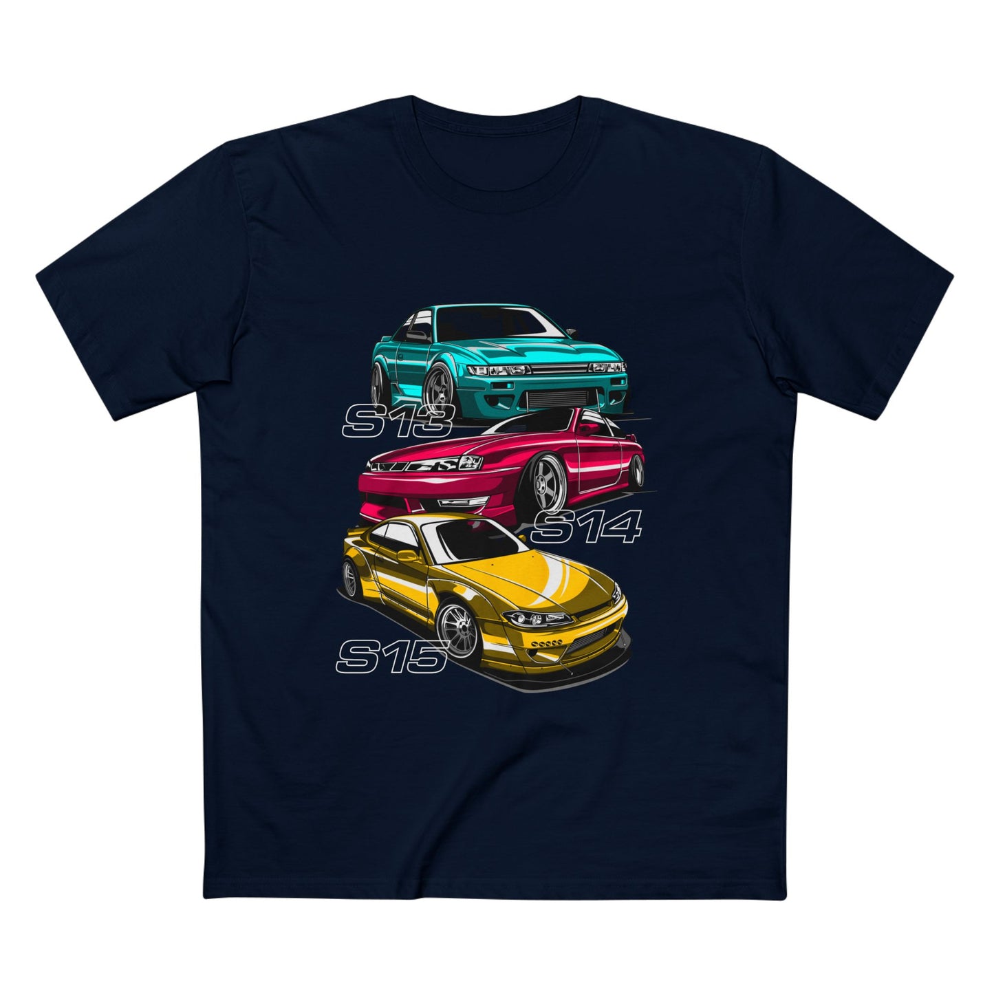 Classic Car Enthusiast Tee - S13, S14, S15 Car T-shirt Designs - CreativeRino