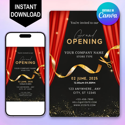 Business Grand Opening Invitation - CreativeRino