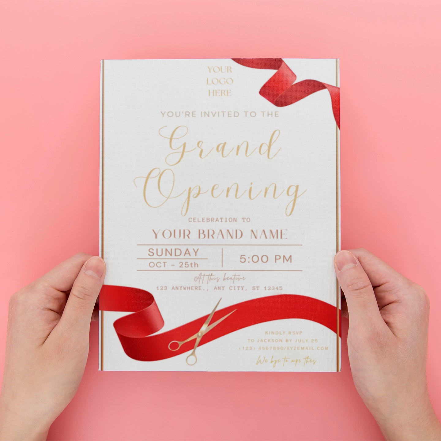 Grand Opening Invitation Template - CreativeRino