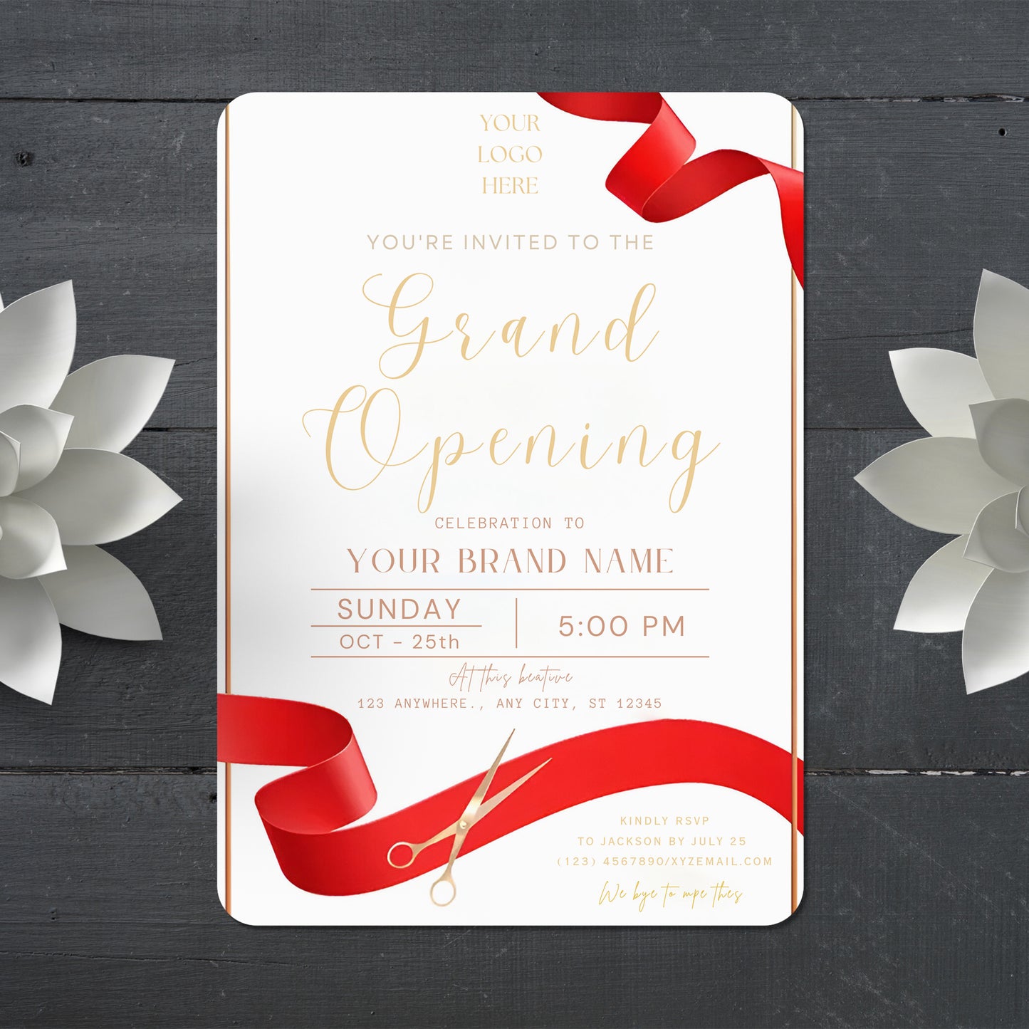 Grand Opening Invitation Template - CreativeRino