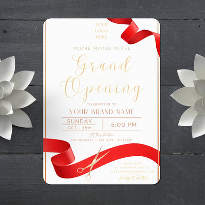 Grand Opening Invitation Template - CreativeRino