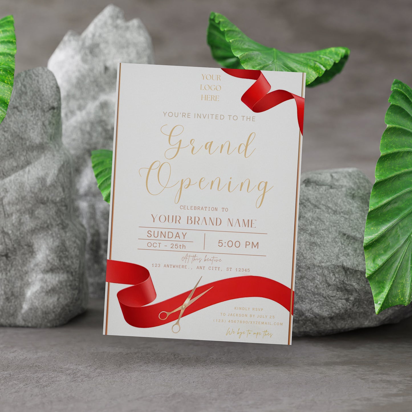 Grand Opening Invitation Template - CreativeRino