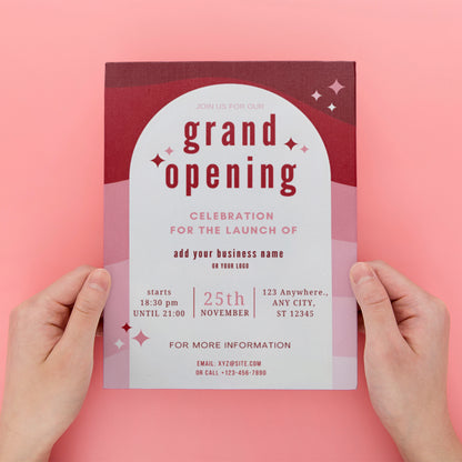 Grand Opening Party Invitation Template - CreativeRino