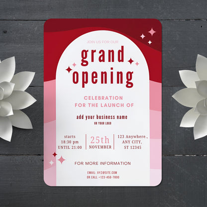 Grand Opening Party Invitation Template - CreativeRino