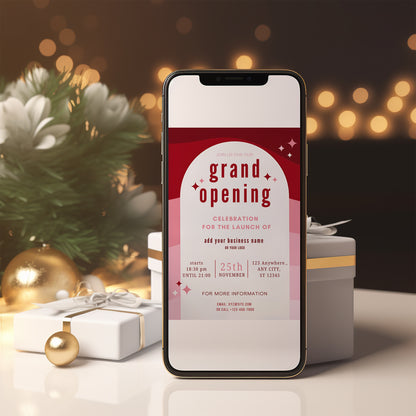 Grand Opening Party Invitation Template - CreativeRino