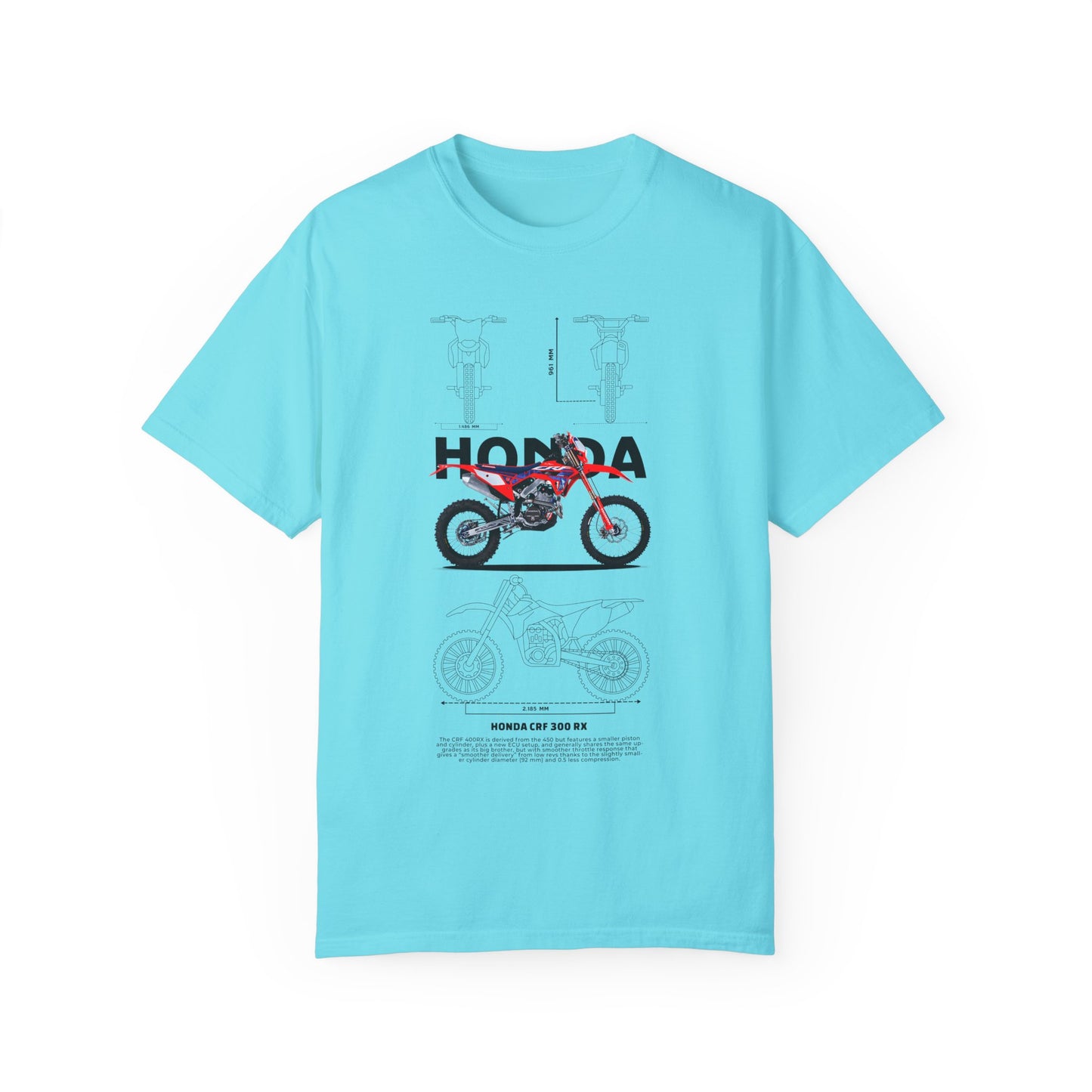 Honda CRF 300 RX Motorcycle Unisex T-Shirt | Garment-Dyed Vintage Tee - CreativeRino