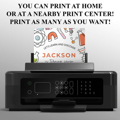 Science Birthday Invitation Template - CreativeRino