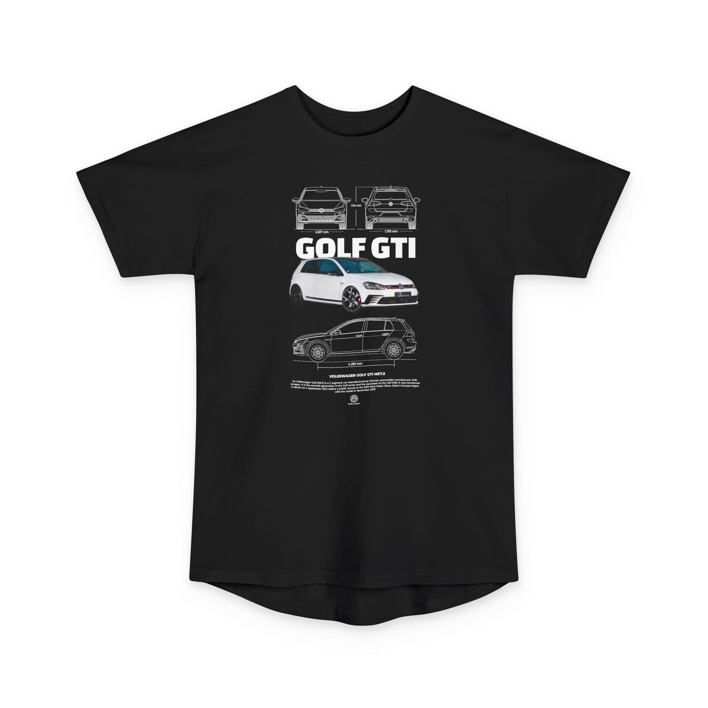 Volkswagen Golf GTI Urban Car Print Unisex Long Body Tee - CreativeRino