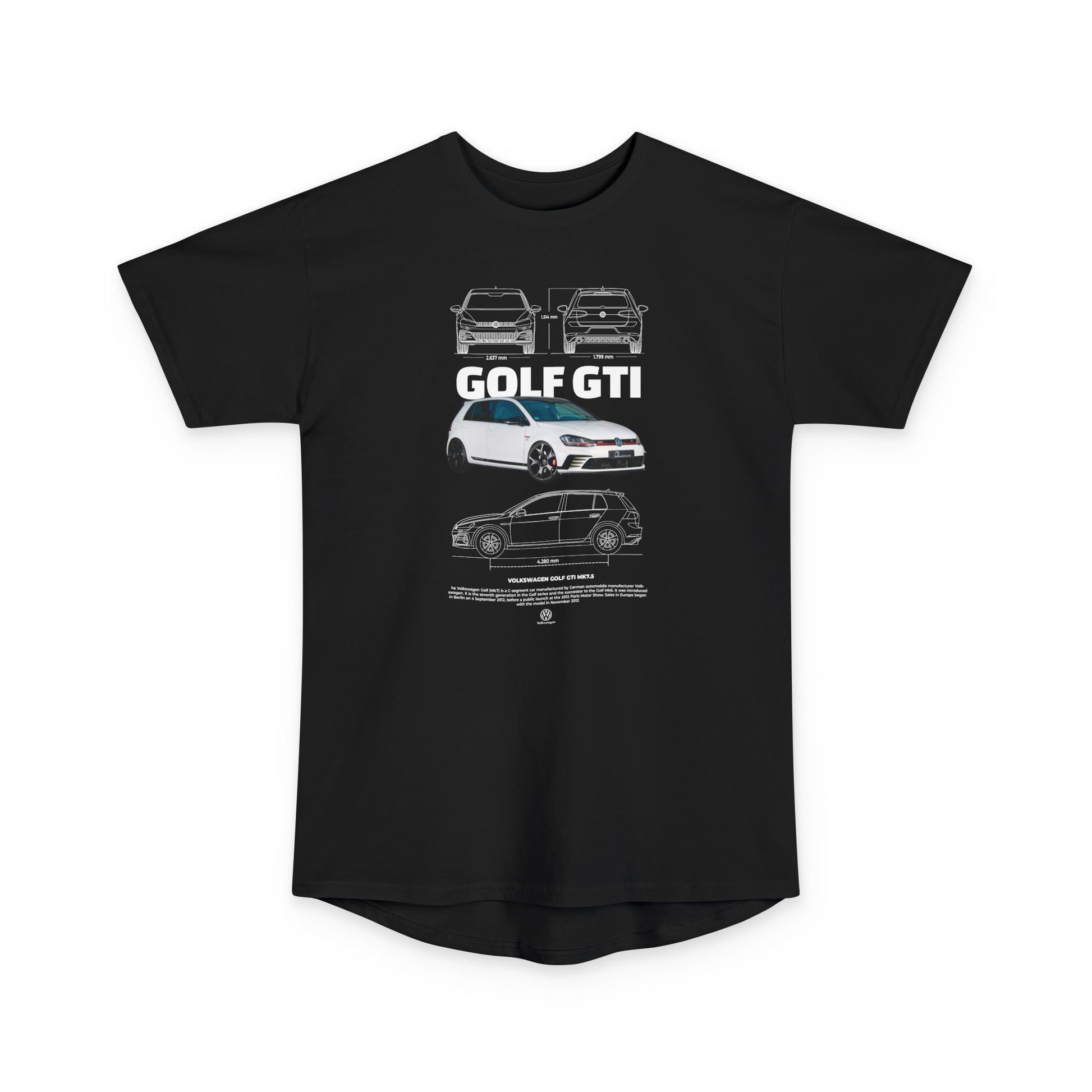 Volkswagen Golf GTI Urban Car Print Unisex Long Body Tee - CreativeRino