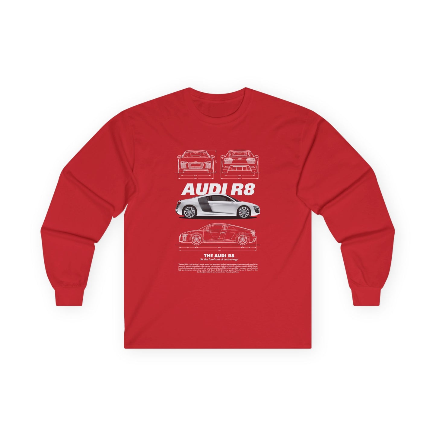 Audi R8 Unisex Long Sleeve Tee - Perfect Gift for Car Enthusiasts - CreativeRino