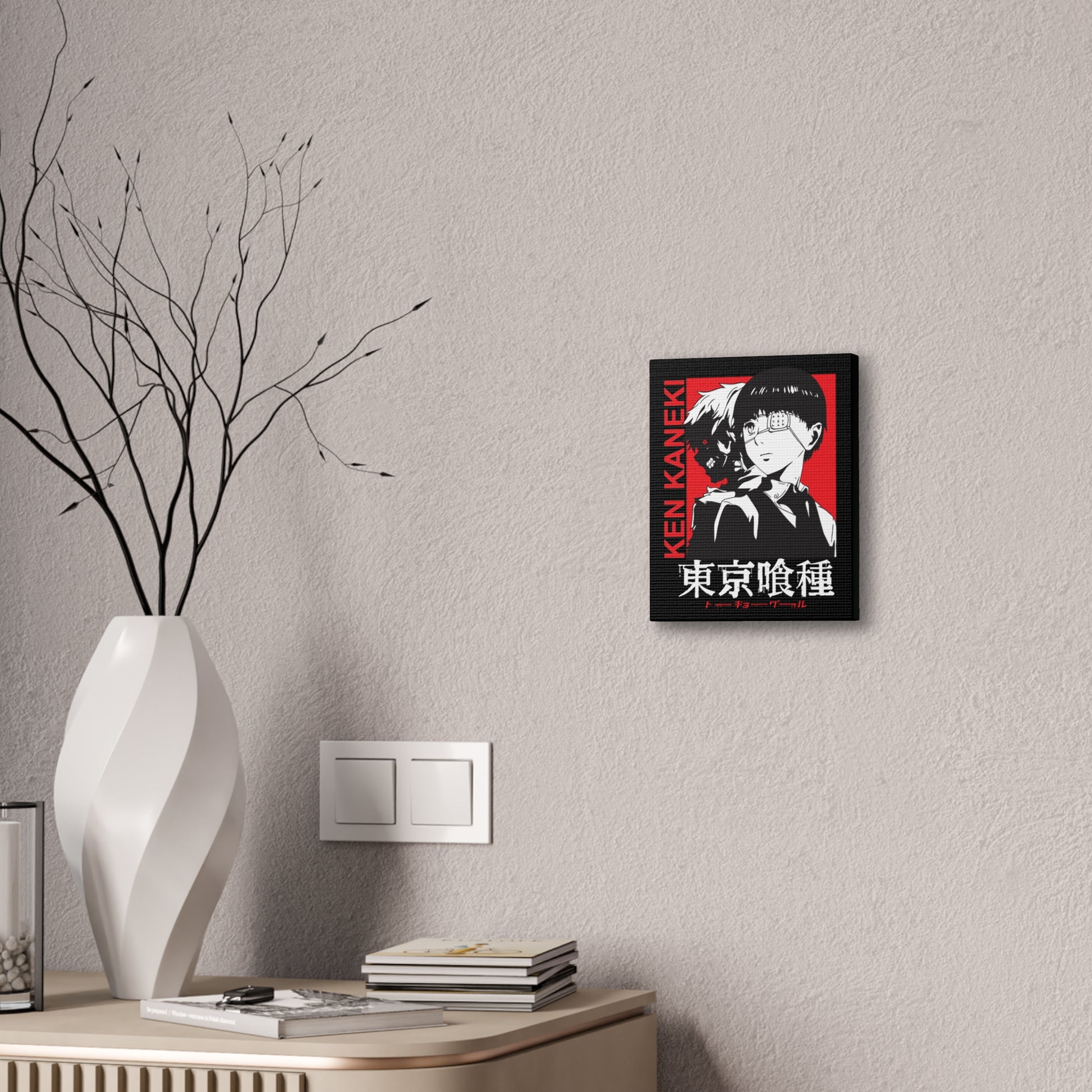 Anime Canvas Wall Art - Ken Kaneki from Tokyo Ghoul - CreativeRino