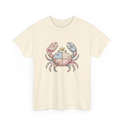Patchwork Crab T-Shirt — Cute Coastal Animal Tee for Beach Lovers Printify