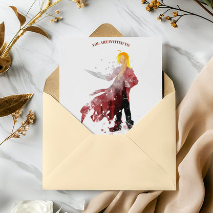 Fullmetal Alchemist  Birthday Invitation Template - CreativeRino
