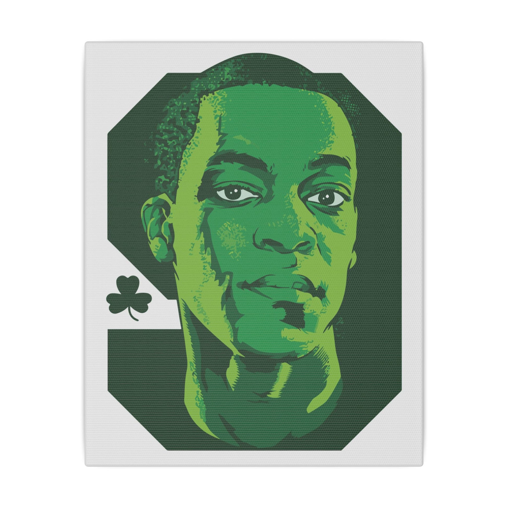 Rajon Rondo Canvas Art - Green Basketball Portrait - CreativeRino