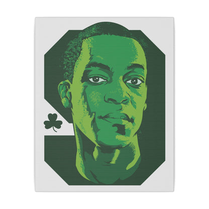 Rajon Rondo Canvas Art - Green Basketball Portrait - CreativeRino