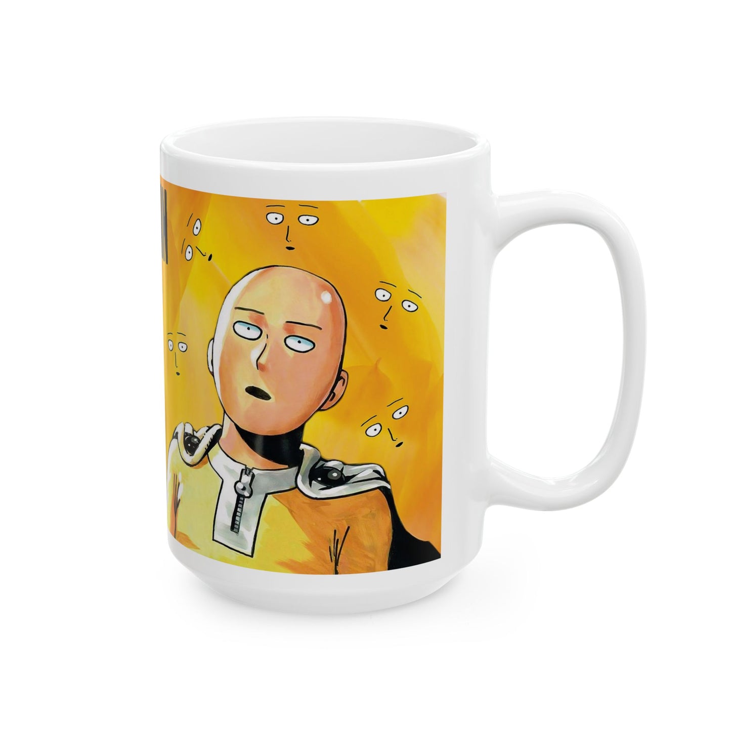 One Punch Man Ceramic Mug - Fun Anime Coffee Cup for Fans - CreativeRino