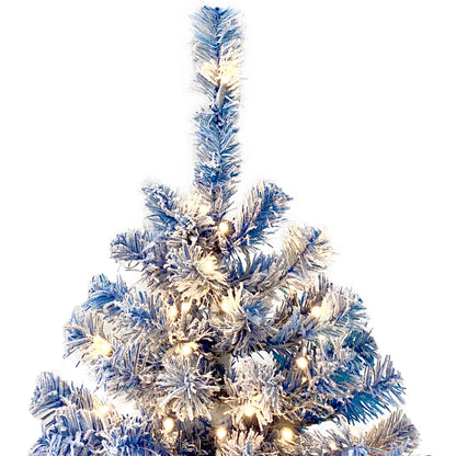 6FT Pre-Lit Snow Flocked Artificial Fir Christmas Tree Decor | Hinged, 750 Tips eprolo