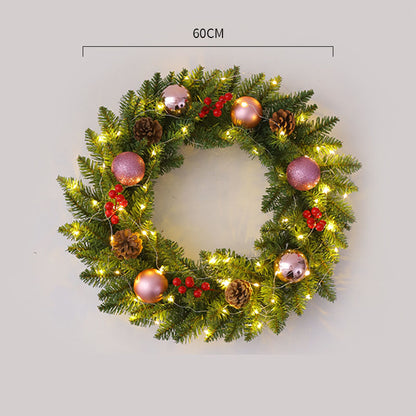 Multi-Size Christmas Rattan Wreath (30-60cm) | Door & Window Holiday Scene Decoration