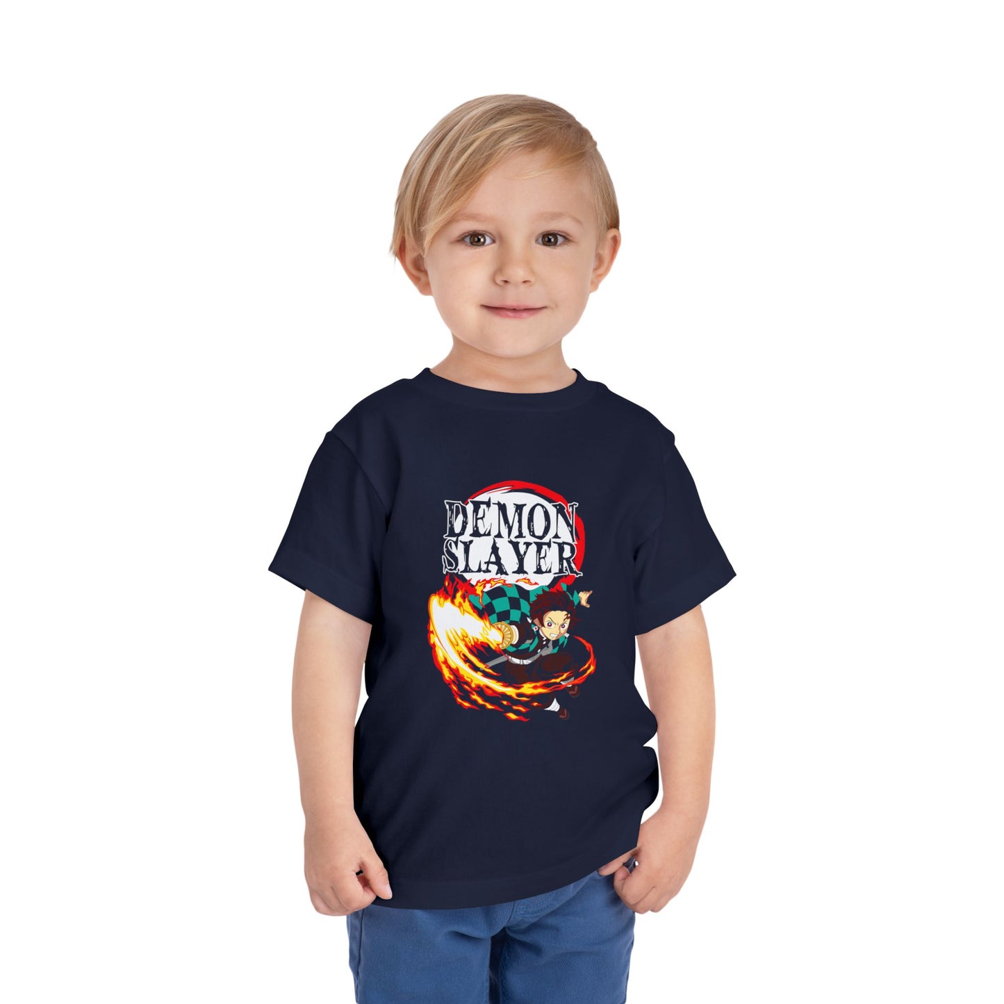 Demon Slayer Toddler Short Sleeve Tee - Cute Anime T-shirt for Kids - CreativeRino