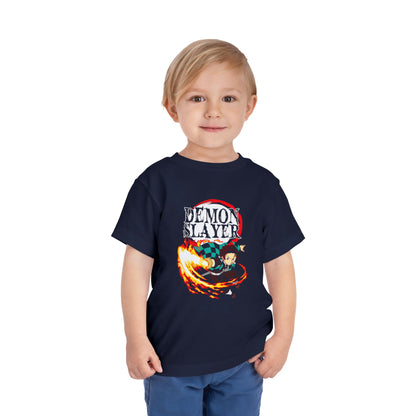 Demon Slayer Toddler Short Sleeve Tee - Cute Anime T-shirt for Kids - CreativeRino
