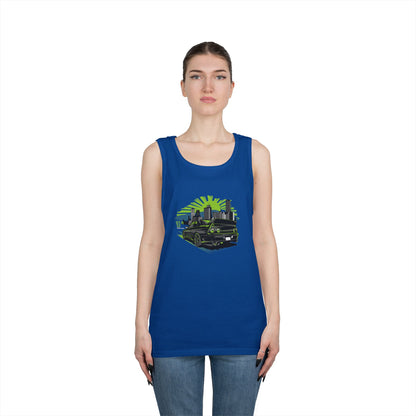 Urban Adventure Unisex Heavy Cotton Tank Top - Retro Car Design - CreativeRino