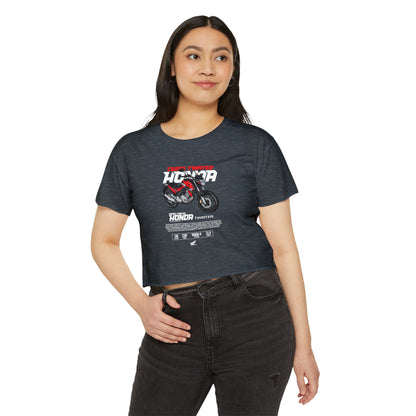 Honda CB Twister 250 Women's Crop Top - Trendy Motorcycle Design - CreativeRino