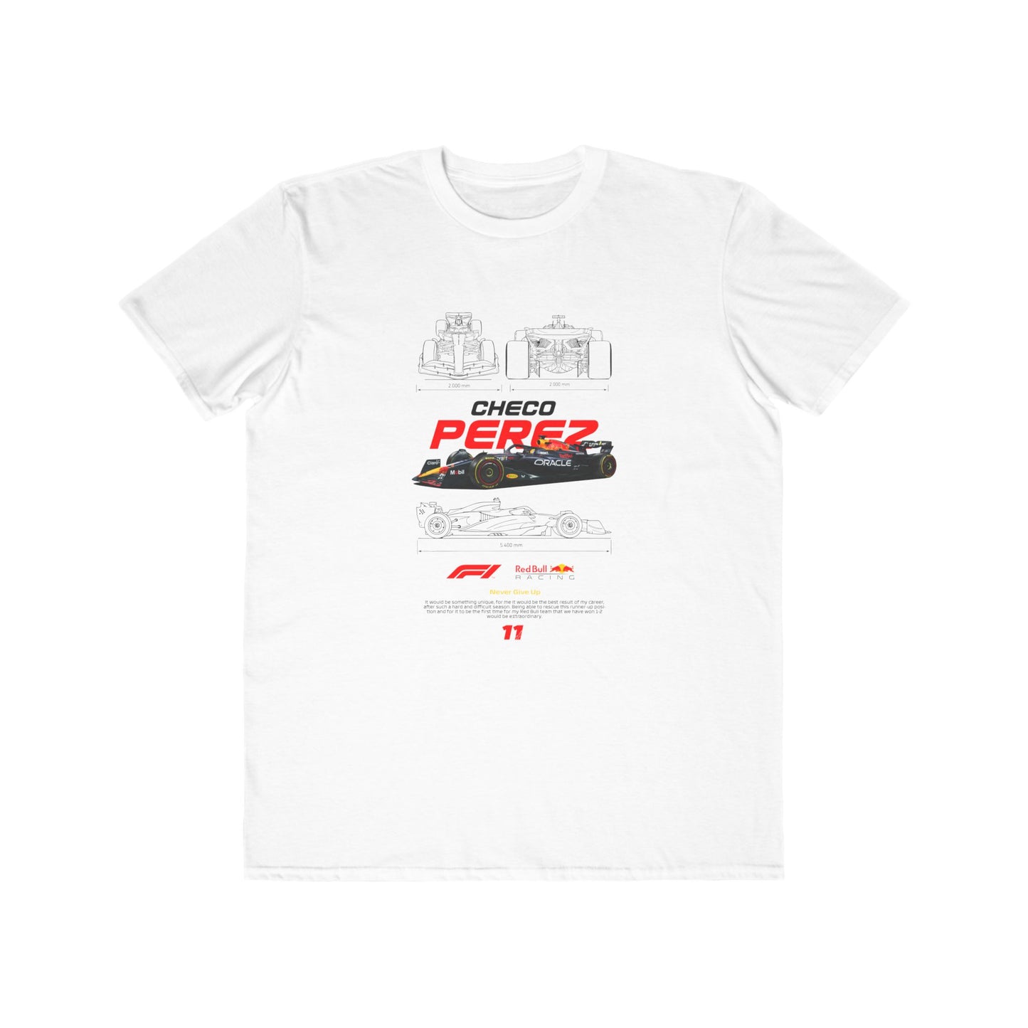 Checo Pérez Men's Lightweight Fashion Tee - Formula 1 Racing T-Shirt - CreativeRino