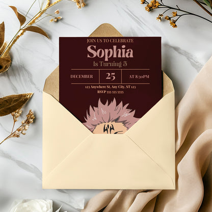 Jujutsu Kaisen Birthday Invitation Template - CreativeRino