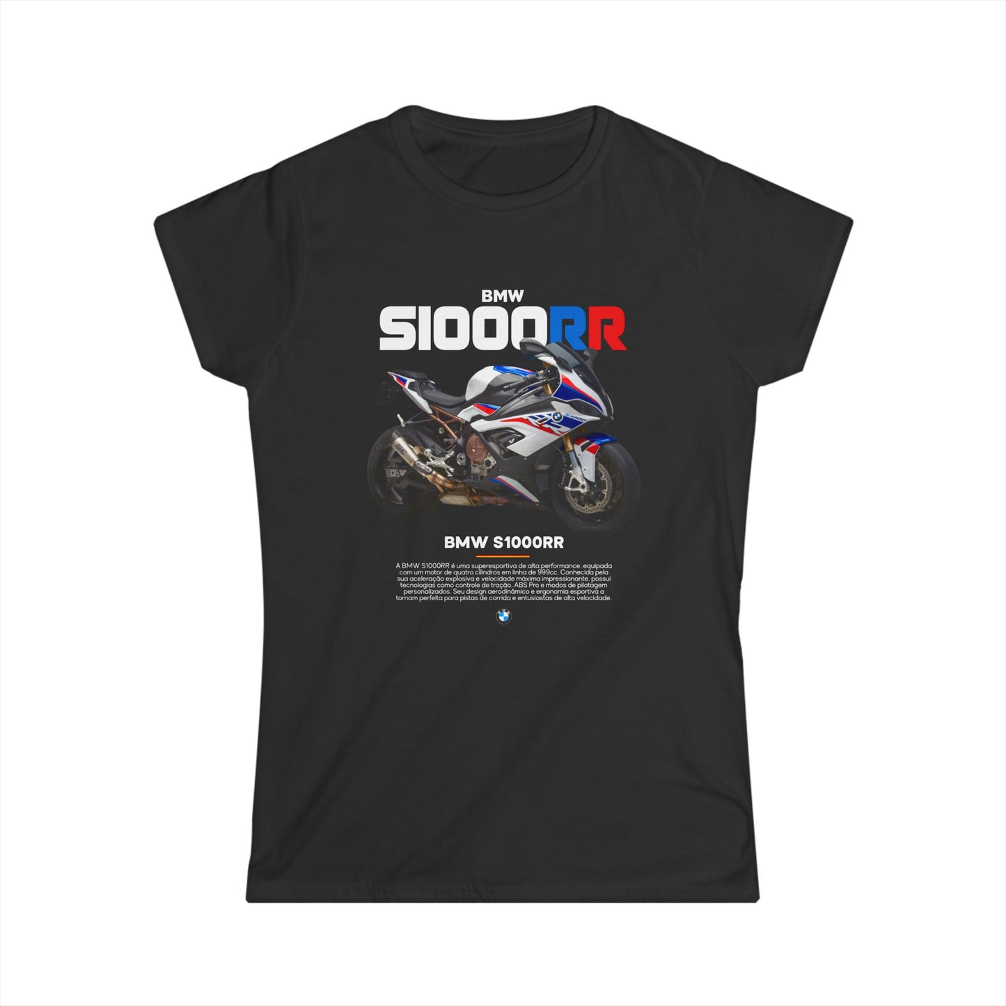 BMW S1000RR Women's Softstyle Tee - Stylish Motorcycle Apparel for Riders T-shirt - CreativeRino