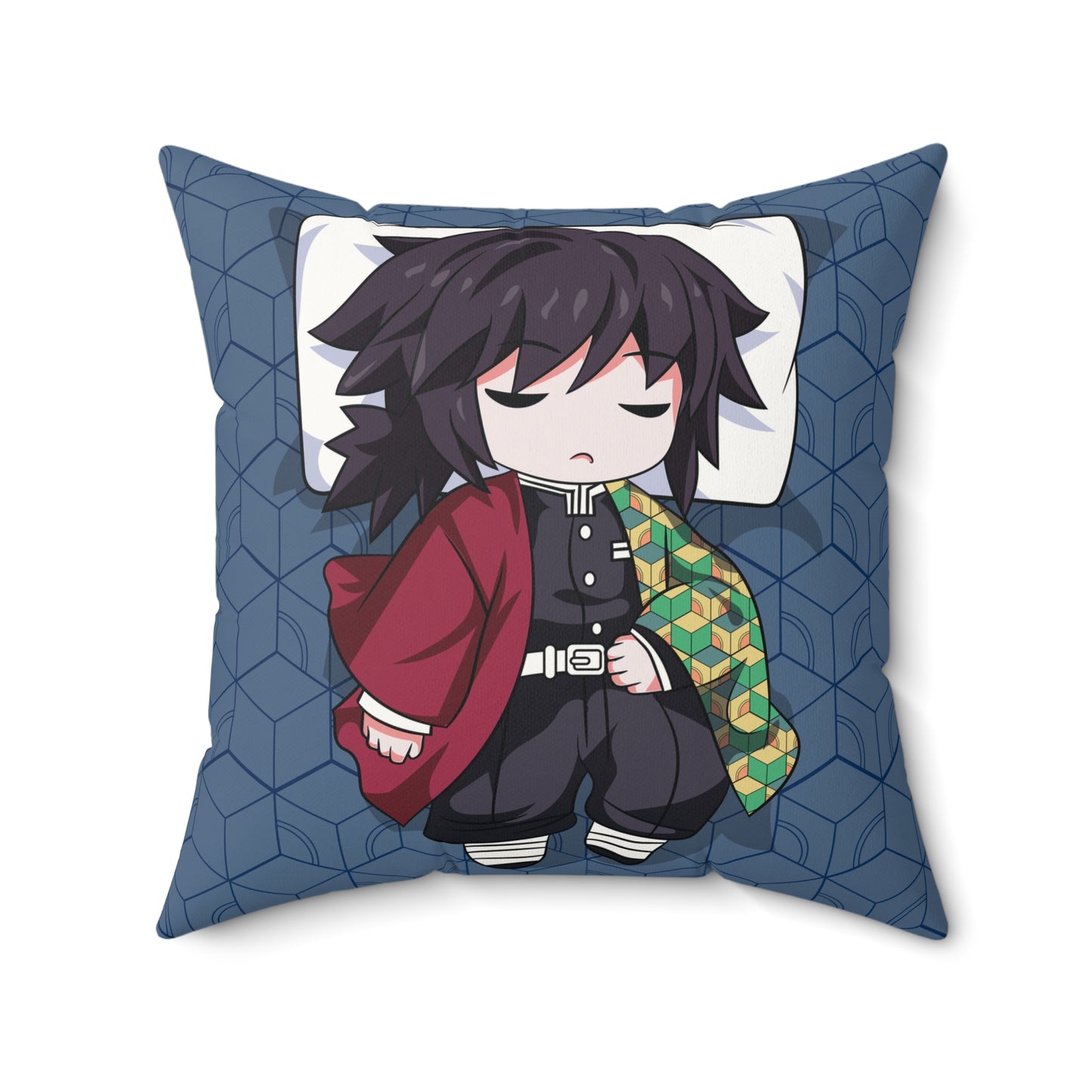 Anime Demon Slayer Character Faux Suede Square Pillow - Cozy Decor for Fans - CreativeRino