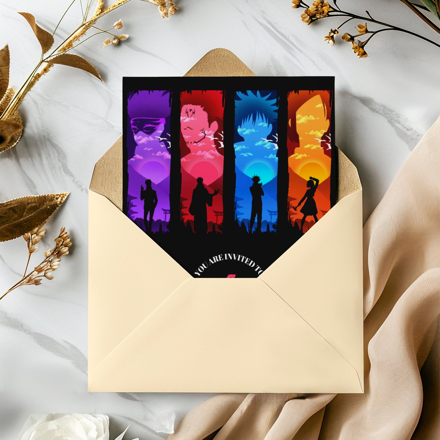 Jujutsu Kaisen Birthday Invitation Template - CreativeRino