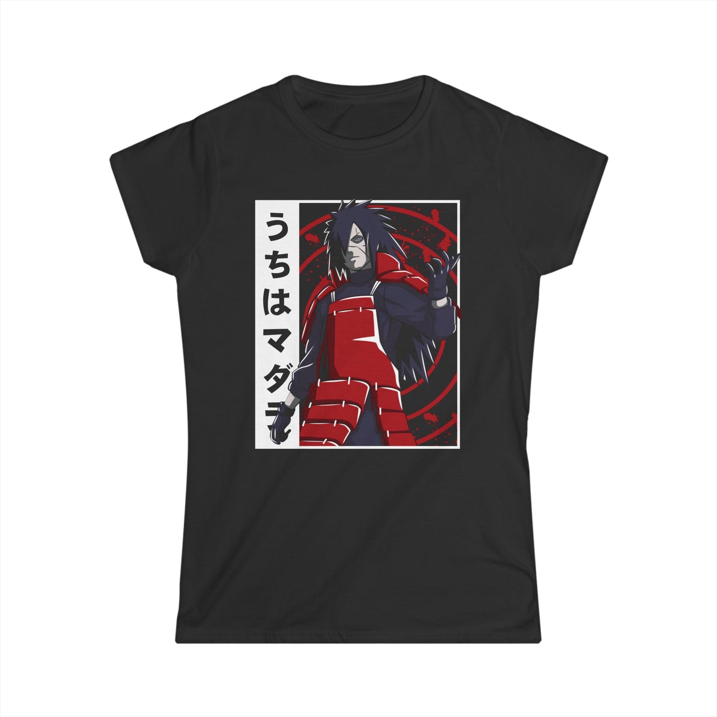 Anime-Inspired Women’s Softstyle Tee - Naruto Graphics T-shirt Design - CreativeRino
