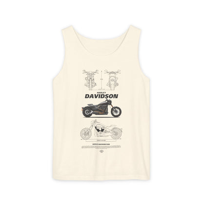 Harley Davidson FXDR Unisex Tank Top - Vintage Motorcycle Graphic Apparel - CreativeRino