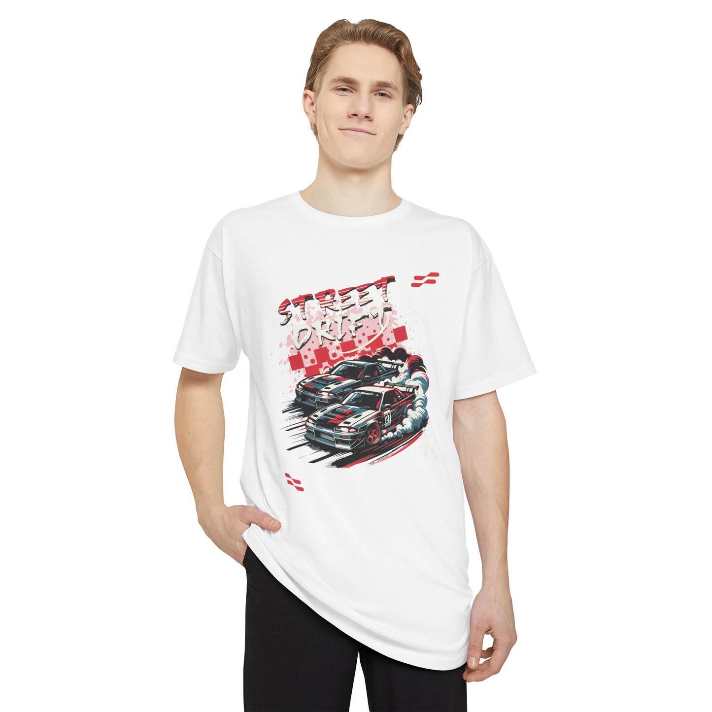 Street Drifter Unisex Long Body Urban Tee - Perfect T-ahirt for Car Enthusiasts - CreativeRino