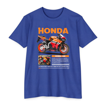 Honda CBR Motorcycle Unisex Jersey T-shirt - Perfect for Bikers and Racing Enthusiasts - CreativeRino