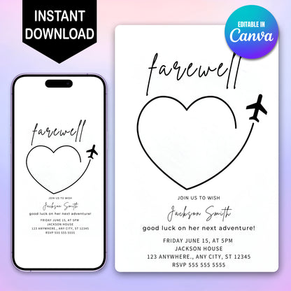 Going Away Farewell Party Invitation Template - CreativeRino