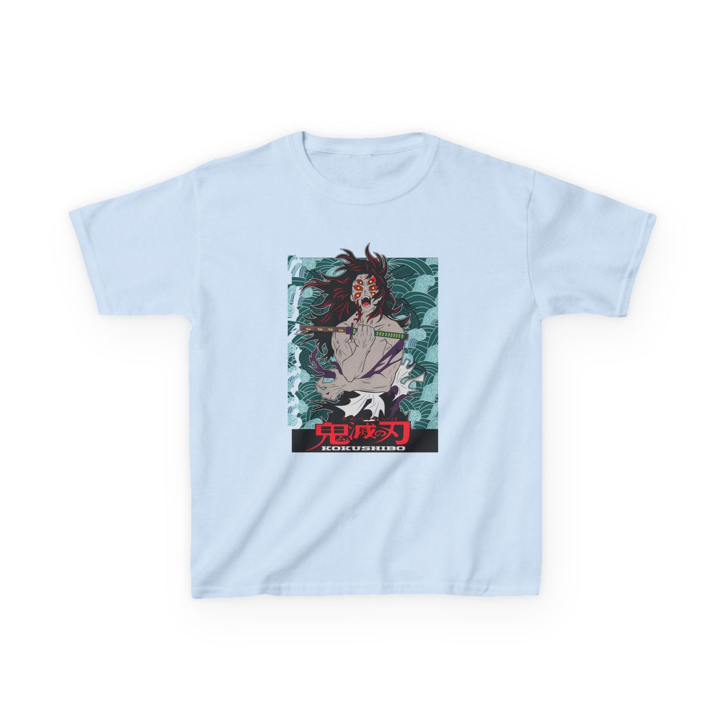 Anime-Inspired Kids Heavy Cotton Tee - Demon Slayer T-shirt - CreativeRino