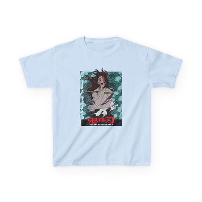 Anime-Inspired Kids Heavy Cotton Tee - Demon Slayer T-shirt - CreativeRino