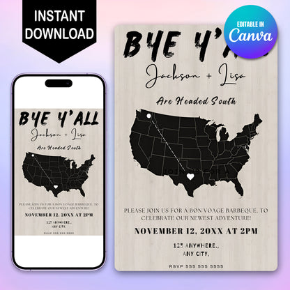 Going Away Farewell Party Invitation Template - CreativeRino