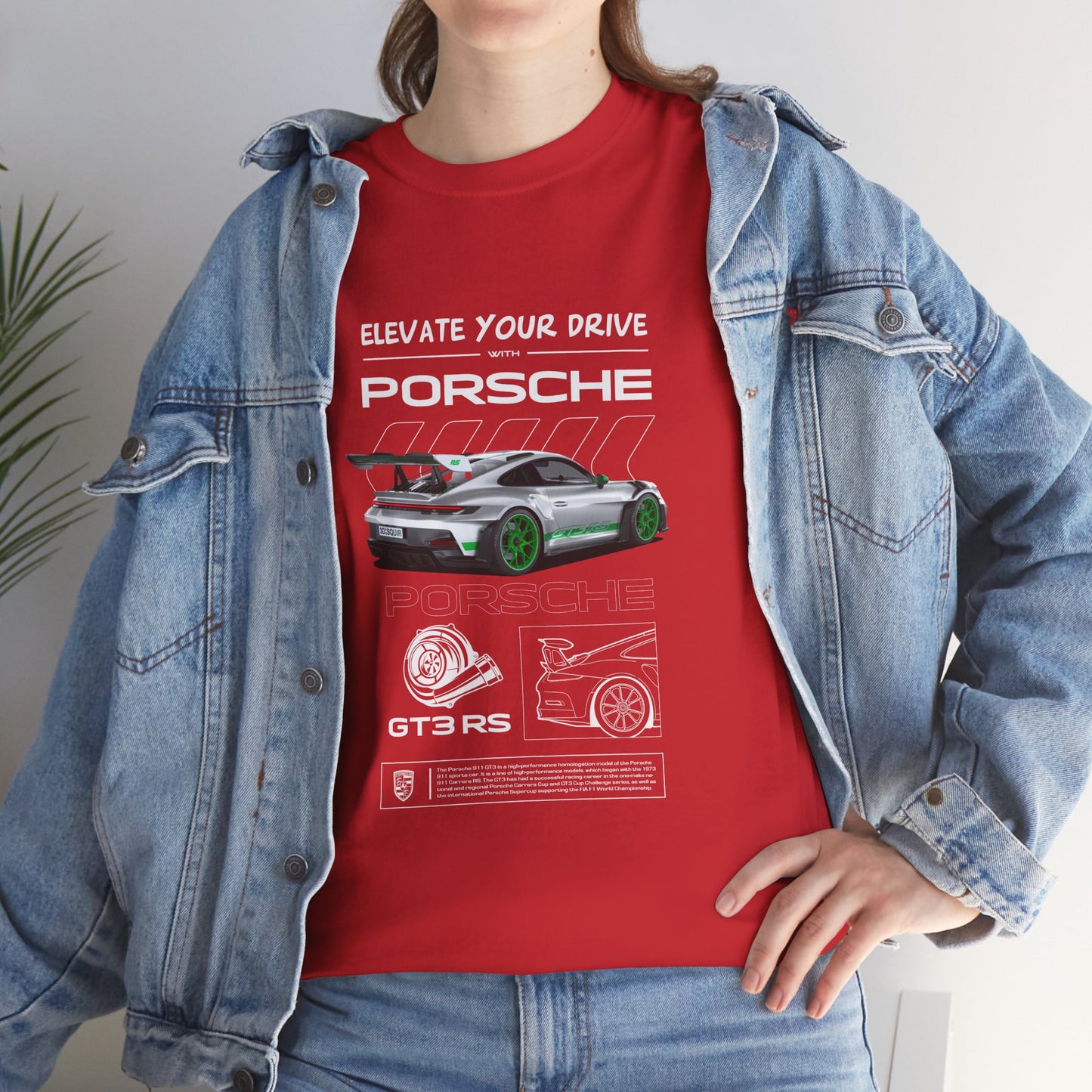 Porsche 911 Elevate Your Drive Unisex Heavy Cotton Tee - CreativeRino