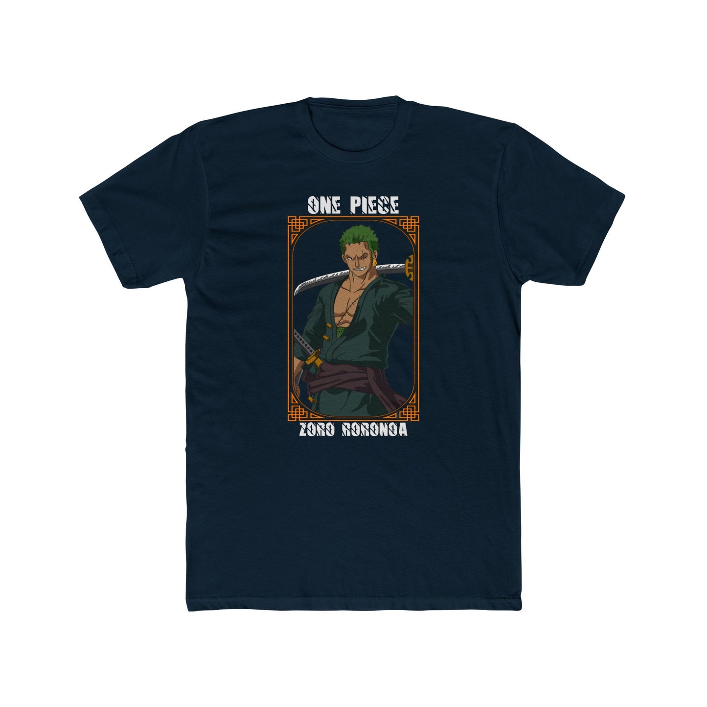 One Piece Zoro Roronoa Unisex Cotton Crew Tee - Stylish Anime T-shirt for Fans - CreativeRino