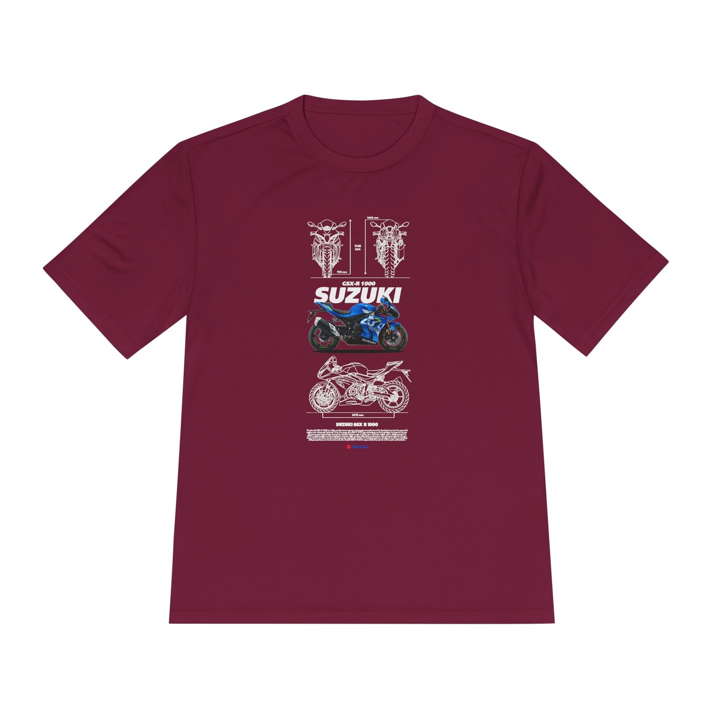 Suzuki GSX-R 1000 Motorcycle Unisex Moisture Wicking Tee - Perfect T-shirt for Riders and Enthusiasts - CreativeRino