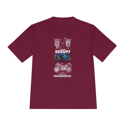 Suzuki GSX-R 1000 Motorcycle Unisex Moisture Wicking Tee - Perfect T-shirt for Riders and Enthusiasts - CreativeRino