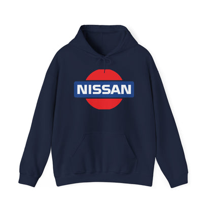 Nissan Logo Hoodie - Vintage Style Unisex Heavy Blend Sweatshirt - CreativeRino