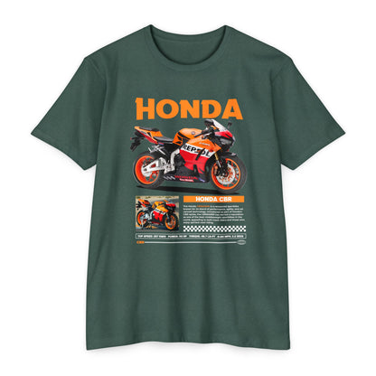 Honda CBR Motorcycle Unisex Jersey T-shirt - Perfect for Bikers and Racing Enthusiasts - CreativeRino