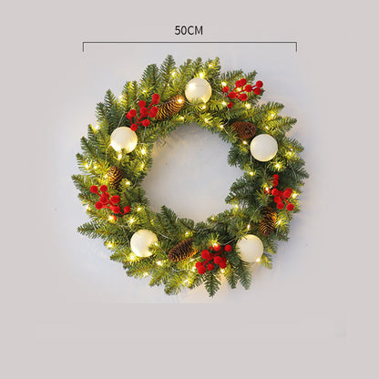 Multi-Size Christmas Rattan Wreath (30-60cm) | Door & Window Holiday Scene Decoration