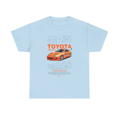 Toyota Supra MK4 Unisex Heavy Cotton Tee - Car Enthusiast Shirt - CreativeRino