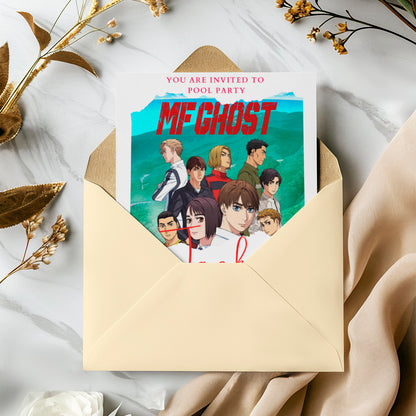 MF Ghost Birthday Invitation Template - CreativeRino